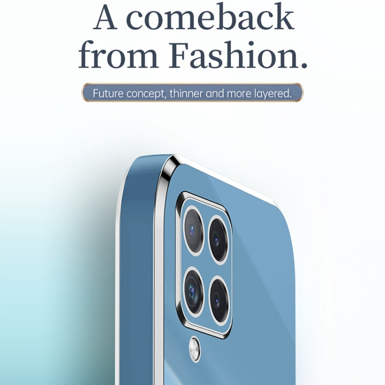 For Samsung Galaxy A22 4G XINLI Straight Edge 6D Electroplate TPU Phone Case(Hawthorn Red) by XINLI