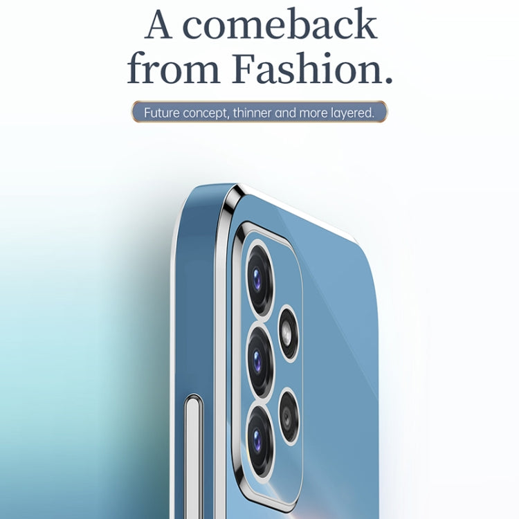 For Samsung Galaxy A72 5G XINLI Straight Edge 6D Electroplate TPU Phone Case(Mint Green) by XINLI