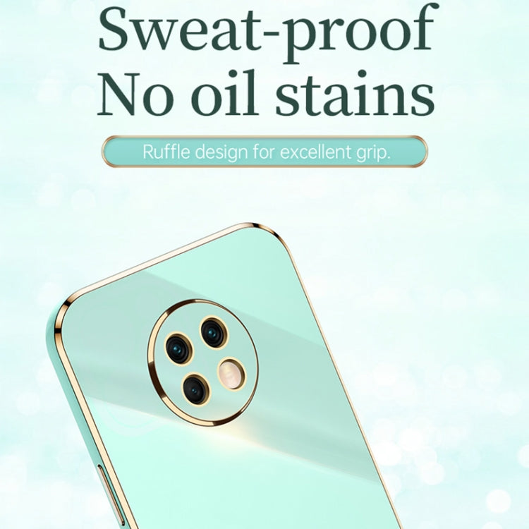 For Xiaomi Redmi Note 9 5G XINLI Straight Edge 6D Electroplate TPU Phone Case(White) by XINLI