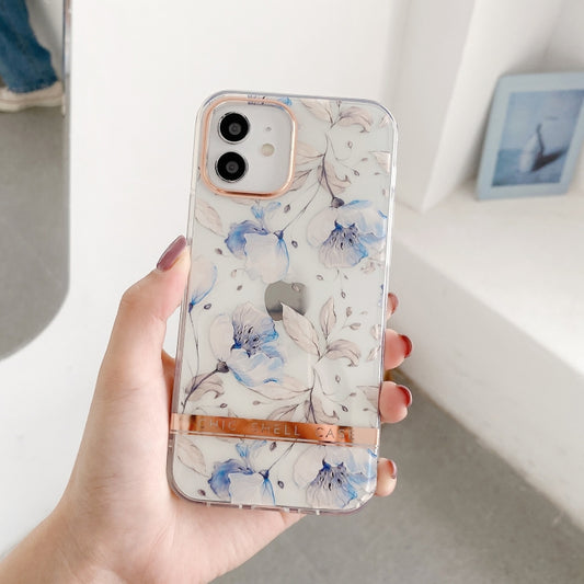 For iPhone 11 Pro Max High Translucent Electroplating Flower Pattern TPU + PC Shockproof Case (Cherry Blossoms) by buy2fix