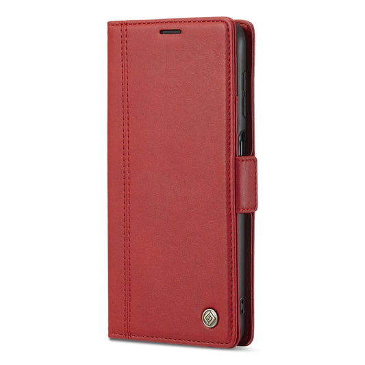 For Samsung Galaxy A32 5G LC.IMEEKE Magnetic Buckle PU + TPU Horizontal Flip Leather Case with Holder & Card Slots & Wallet(Red) by LC.IMEEKE