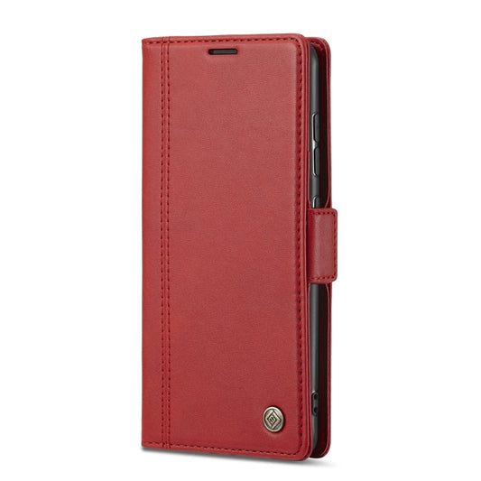 For Samsung Galaxy A72 5G / 4G LC.IMEEKE Magnetic Buckle PU + TPU Horizontal Flip Leather Case with Holder & Card Slots & Wallet(Red) by LC.IMEEKE