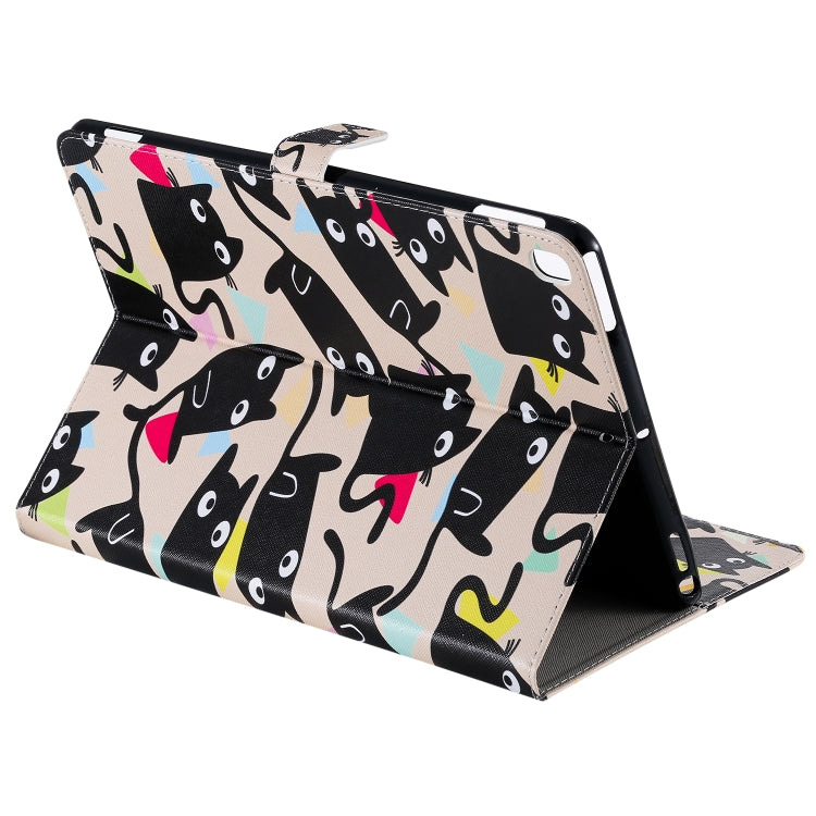 For iPad 10.2 / Pro 10.5 / Air 2019 3D Colored Drawing Horizontal Flip Leather Case with Holder & Card Slots & Wallet & Sleep / Wake-up Function(Cat) - iPad Air (2019) Cases by buy2fix | Online Shopping UK | buy2fix