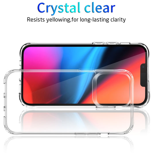 For iPhone 13 Clear Crystal Acrylic +TPU Four-corner Shockproof Case(Transparent) by buy2fix
