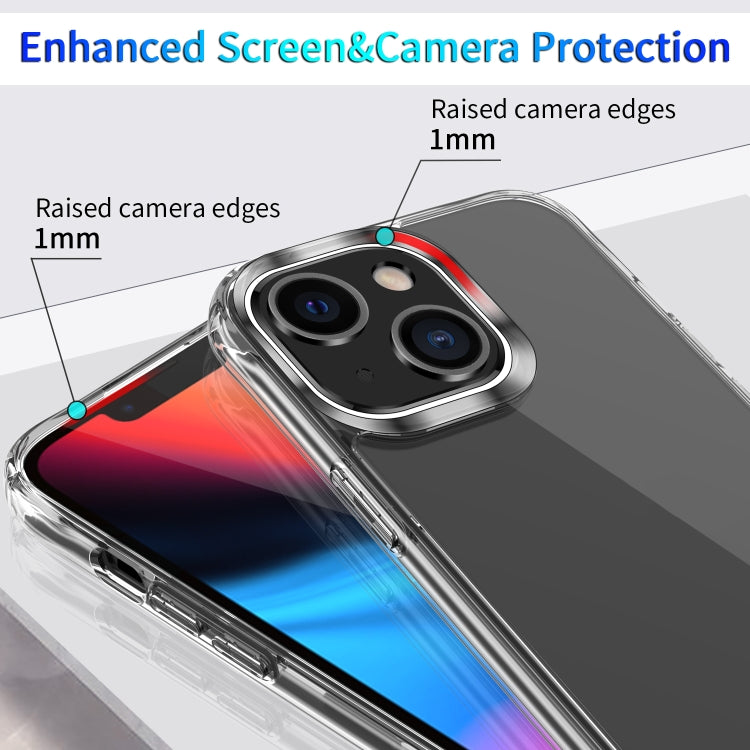 For iPhone 13 Clear Crystal Acrylic +TPU Four-corner Shockproof Case(Transparent) by buy2fix