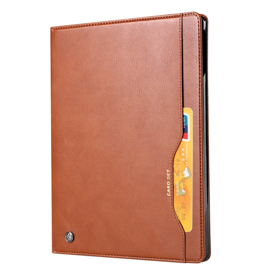 For iPad Pro 11 2022 / 2021 Knead Skin Texture Horizontal Flip Leather Tablet Case with Photo Frame & Holder & Card Slots & Wallet (Brown) - iPad Pro 11 (2022/2021) Cases by buy2fix | Online Shopping UK | buy2fix