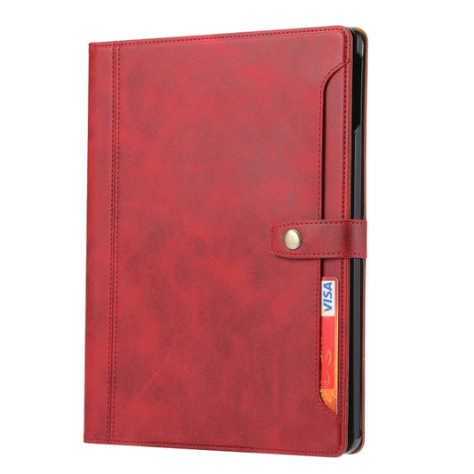 For iPad Pro 11 2022/2021/2020 Calf Texture Double Fold Clasp Horizontal Flip Leather Tablet Case with Photo Frame & Holder & Card Slots & Wallet(Red) - iPad Pro 11 (2022/2021) Cases by buy2fix | Online Shopping UK | buy2fix