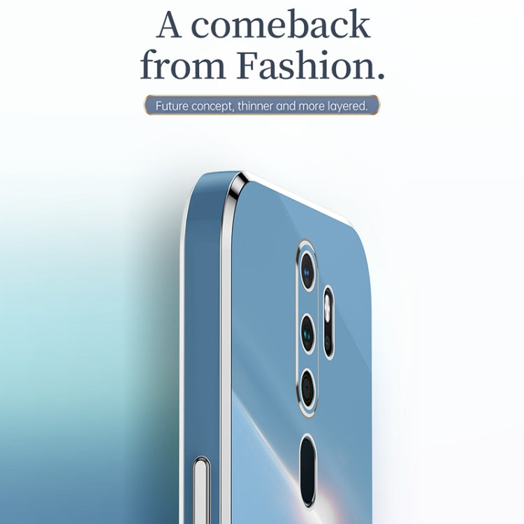 For OPPO A9 2020 / A11x XINLI Straight Edge 6D Electroplate TPU Phone Case(Cherry Purple) by XINLI