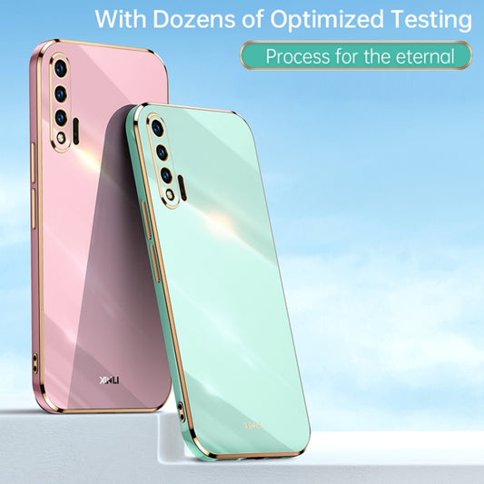 For Huawei nova 6 5G XINLI Straight Edge 6D Electroplate TPU Phone Case(Mint Green) - Huawei Cases by XINLI | Online Shopping UK | buy2fix