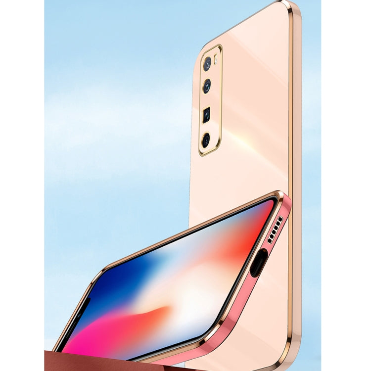 For Huawei nova 7 Pro 5G XINLI Straight Edge 6D Electroplate TPU Phone Case(Pink) - Huawei Cases by XINLI | Online Shopping UK | buy2fix