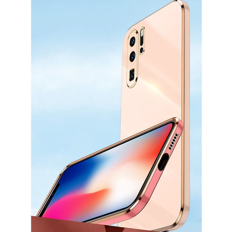 For Huawei P30 XINLI Straight Edge 6D Electroplate TPU Phone Case(Cherry Purple) by XINLI