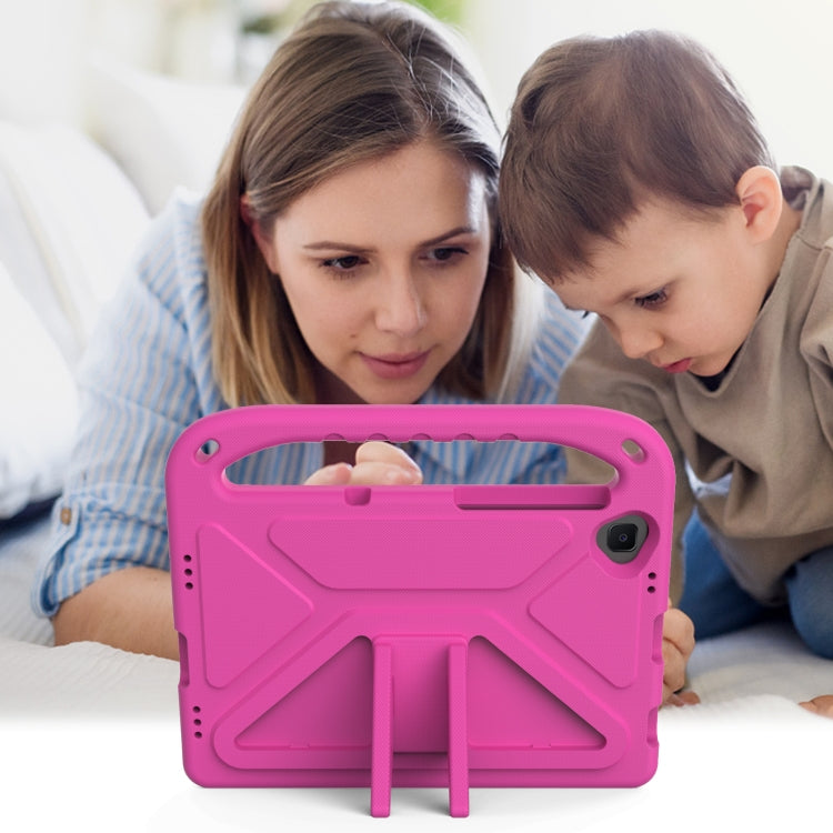 For Lenovo Tab M10 FHD Plus TB-X606F / TB-X606M Handle Portable EVA Shockproof Protective Case with Triangle Holder(Rose Red) by buy2fix