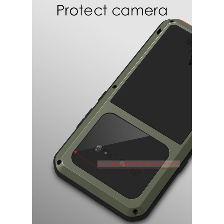 For LG V60 ThinQ 5G LOVE MEI Metal Shockproof Waterproof Dustproof Protective Case with Glass(Red) by LOVE MEI