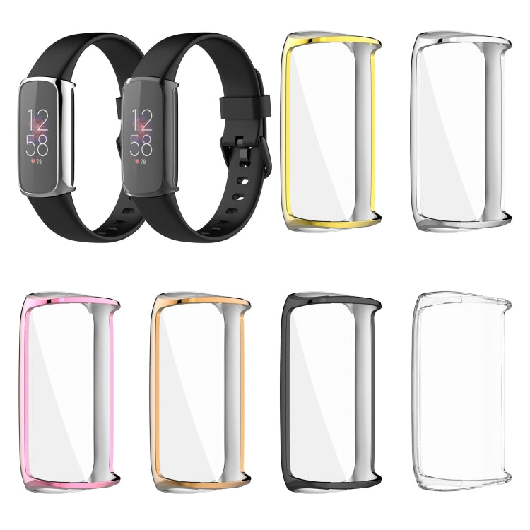 For Fitbit Luxe Full Coverage TPU Electroplating Protective Case Cover(Transparent) by buy2fix