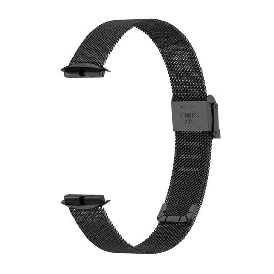 For Fitbit Luxe Clip-on Metal Watch Band(Black) by buy2fix