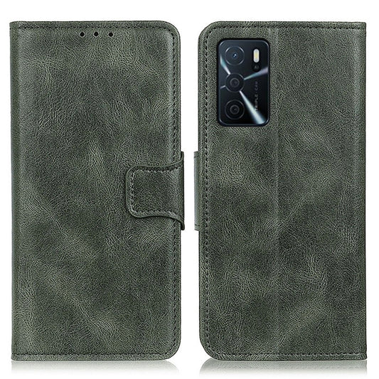 For OPPO A16 Mirren Crazy Horse Texture Horizontal Flip Leather Case with Holder & Card Slots & Wallet(Dark Green) by buy2fix