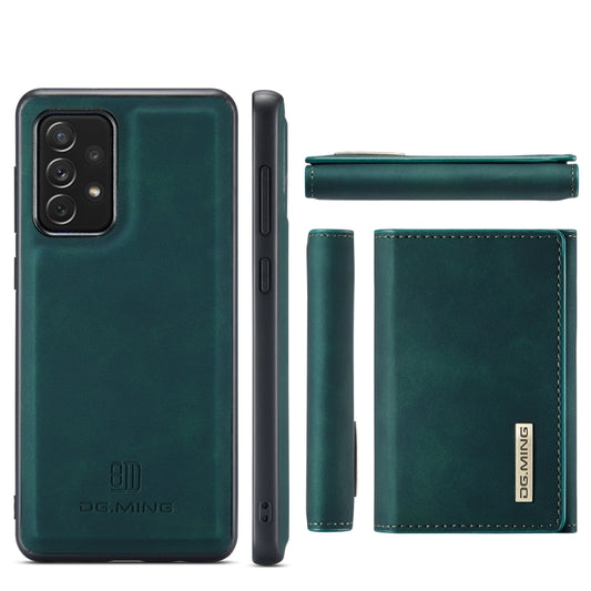 For Samsung Galaxy A72 5G / 4G DG.MING M1 Series 3-Fold Multi Card Wallet Back Cover Shockproof Case with Holder Function(Green) - Galaxy Phone Cases by DG.MING | Online Shopping UK | buy2fix