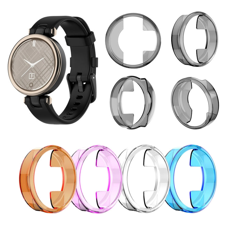 For Garmin Lily TPU Half-pack Candy Color Protective Case(Transparent Purple) by buy2fix