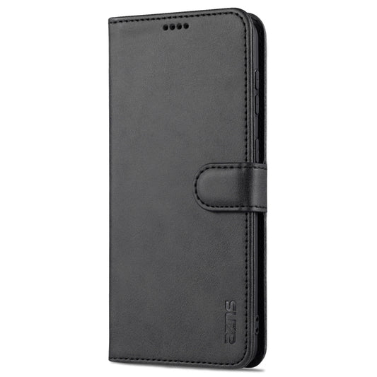For Samsung Galaxy S21 FE 5G AZNS Skin Feel Calf Texture Horizontal Flip Leather Case with Card Slots & Holder & Wallet(Black) by AZNS