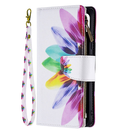For OPPO Realme C21/C20 Colored Drawing Pattern Zipper Horizontal Flip Leather Case with Holder & Card Slots & Wallet(Sun Flower) by buy2fix