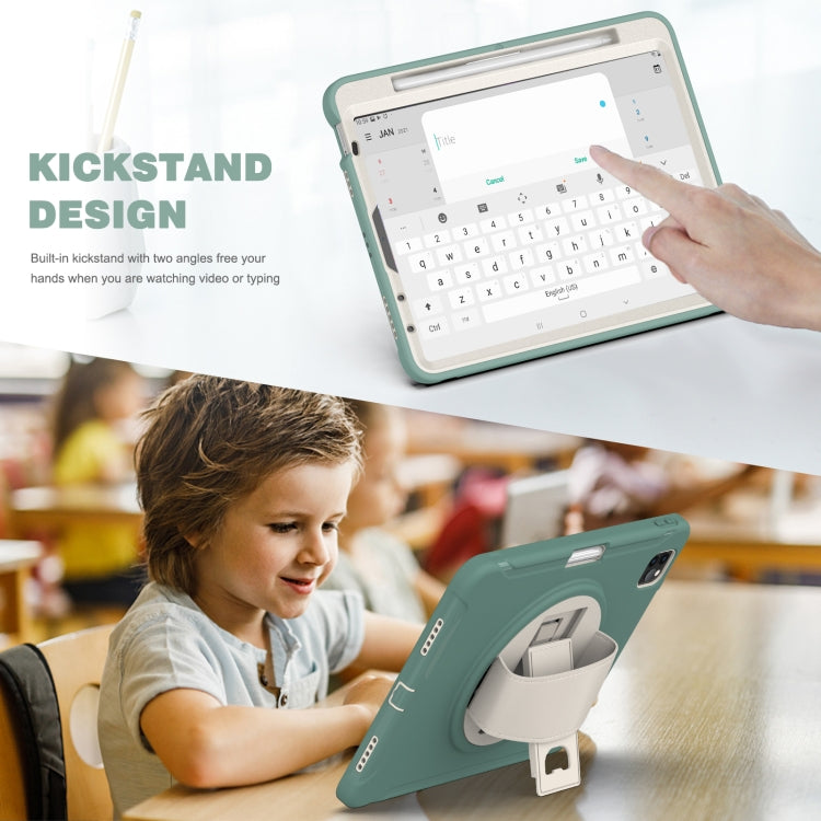 360 Rotation PC + TPU ablet Case with Holder & Strap For iPad Air 2020 / 2022 10.9 / Pro 11 2022 / 2021 / 2020 / 2018(Jade Green) - iPad Pro 11 (2020) Cases by buy2fix | Online Shopping UK | buy2fix