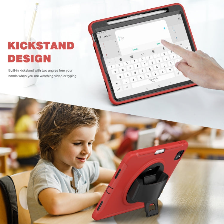 360 Rotation PC + TPU ablet Case with Holder & Strap For iPad Air 2020 / 2022 10.9 / Pro 11 2022 / 2021 / 2020 / 2018(Red) - iPad Pro 11 (2020) Cases by buy2fix | Online Shopping UK | buy2fix