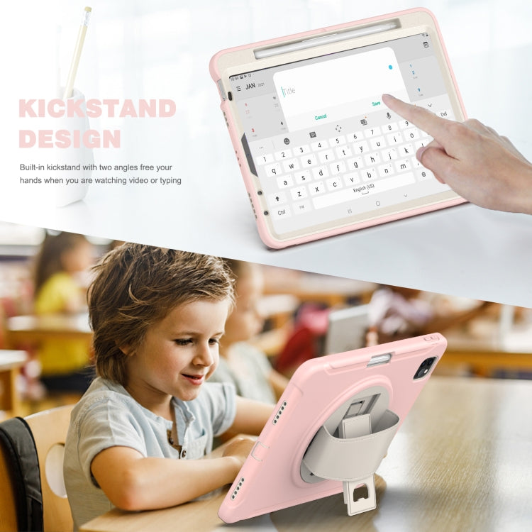360 Rotation PC + TPU ablet Case with Holder & Strap For iPad Air 2020 / 2022 10.9 / Pro 11 2022 / 2021 / 2020 / 2018(Cherry Blossoms Pink) - iPad Pro 11 (2020) Cases by buy2fix | Online Shopping UK | buy2fix