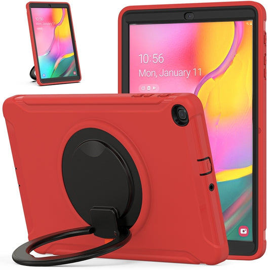 For Samsung Galaxy Tab A 10.1 T515/T510 2019 Shockproof TPU + PC Protective Case with 360 Degree Rotation Foldable Handle Grip Holder & Pen Slot(Red) - Tab A 10.1 (2019) T510 / T515 by buy2fix | Online Shopping UK | buy2fix