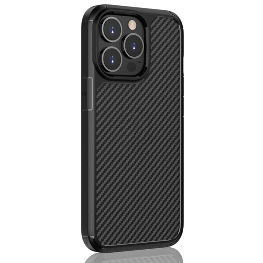 For iPhone 13 Pro Pioneer Carbon Fiber Texture Shockproof TPU + PC Case (Black) by buy2fix
