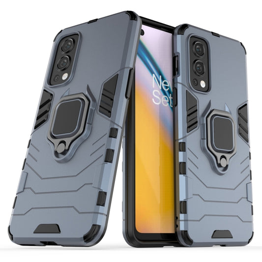 For OnePlus Nord 2 5G PC + TPU Shockproof Protective Case with Magnetic Ring Holder(Navy Blue) by buy2fix