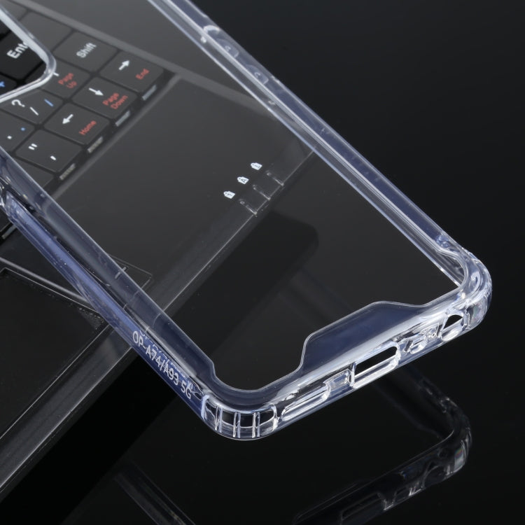 For OPPO A74 5G / A93 5G Four-corner Shockproof Transparent TPU + PC Protective Case by buy2fix