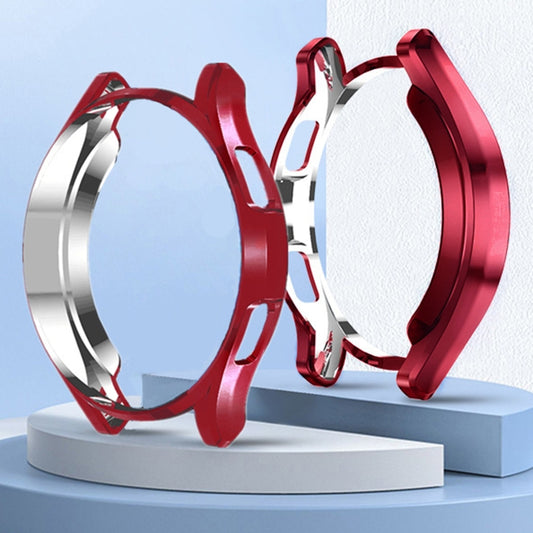 For Samsung Galaxy Watch4 Classic 42mm Electroplating Hollow Half-pack TPU Protective Case(Red) by ENKAY