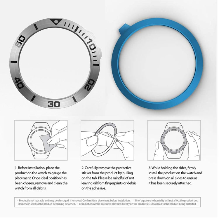 For Garmin Fenix 5X/5X Plus Smart Watch Steel Bezel Ring, A Version(Silver Ring Black Letter) by buy2fix