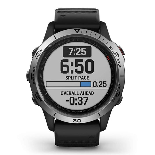 For Garmin Fenix 6/6 Pro/ 6 Sapphire Smart Watch Steel Bezel Ring, A Version(Silver Ring Black Letter) by buy2fix