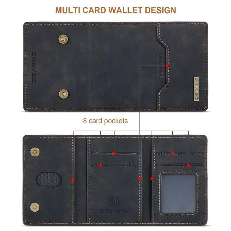 For Samsung Galaxy S20+ DG.MING M2 Series 3-Fold Multi Card Bag Back Cover Shockproof Case with Wallet & Holder Function(Black) by DG.MING