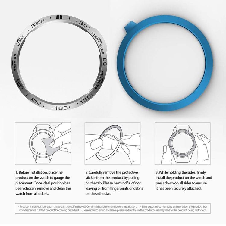 For Garmin Fenix 6/6 Pro/ 6 Sapphire Smart Watch Steel Bezel Ring, B Version(Silver Ring Black Letter) by buy2fix