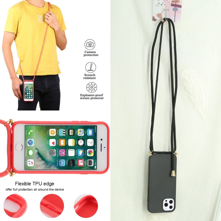For iPhone 13 Pro Wheat Straw Material + TPU Shockproof Case with Neck Lanyard (Black) by buy2fix