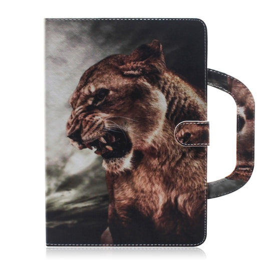 For iPad 10.2 / 10.5 / Air 2019 3D Colored Drawing Horizontal Flip Leather Case with Holder & Card Slot & Wallet & Handle(Lion) - iPad Air (2019) Cases by buy2fix | Online Shopping UK | buy2fix
