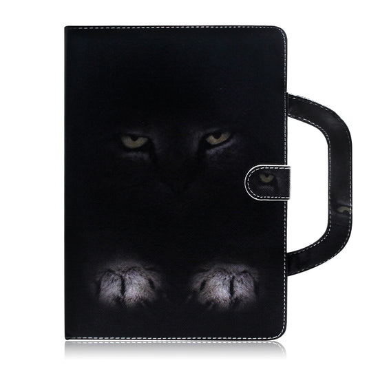 For iPad 10.2 / 10.5 / Air 2019 3D Colored Drawing Horizontal Flip Leather Case with Holder & Card Slot & Wallet & Handle(Mysterious Cat) - iPad Air (2019) Cases by buy2fix | Online Shopping UK | buy2fix
