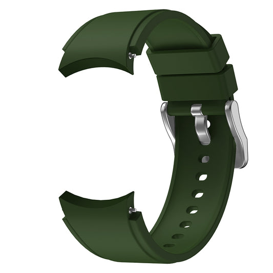 For Samsung Galaxy Watch4 44mm Silicone Watch Band(Army Green) by buy2fix
