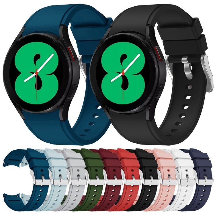 For Samsung Galaxy Watch4 44mm Silicone Watch Band(White) by buy2fix