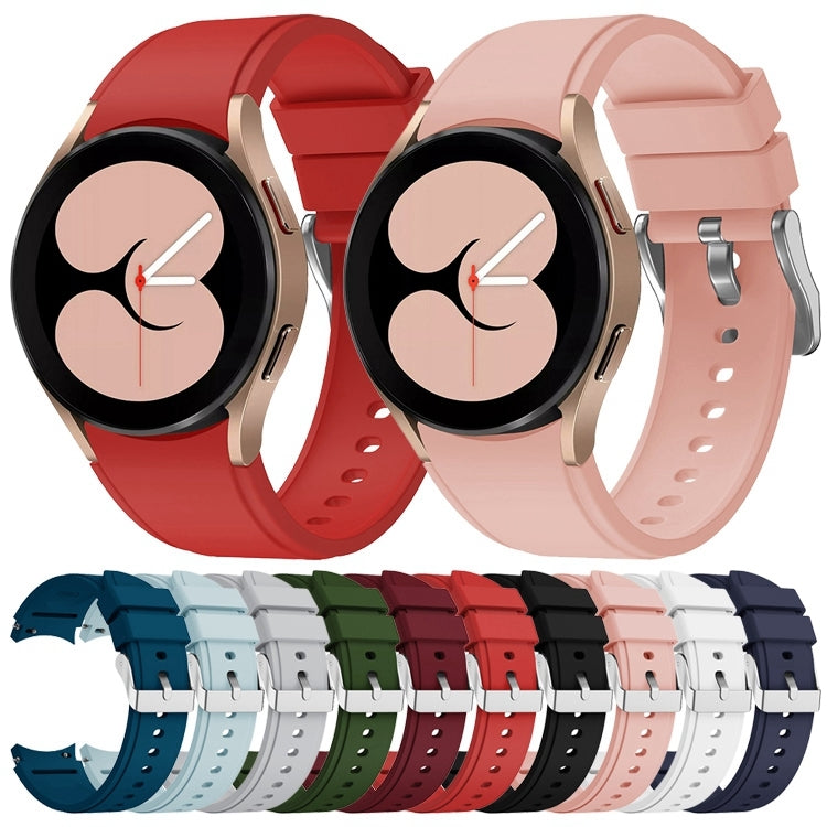 For Samsung Galaxy Watch4 Classic 42mm Silicone Watch Band(Wine Red) by buy2fix