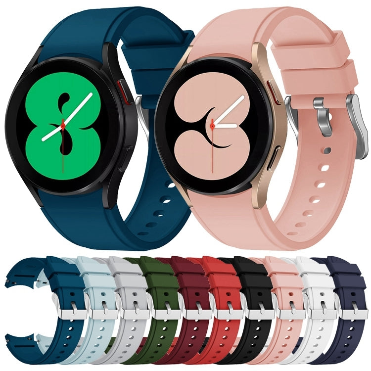For Samsung Galaxy Watch4 Classic 46mm Silicone Watch Band(Black) by buy2fix