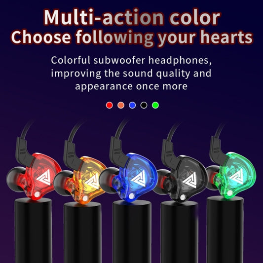 QKZ AK6 3.5mm In-Ear Wired Subwoofer Sports Earphone, Cable Length: About 1.2m(Transparent White) by QKZ