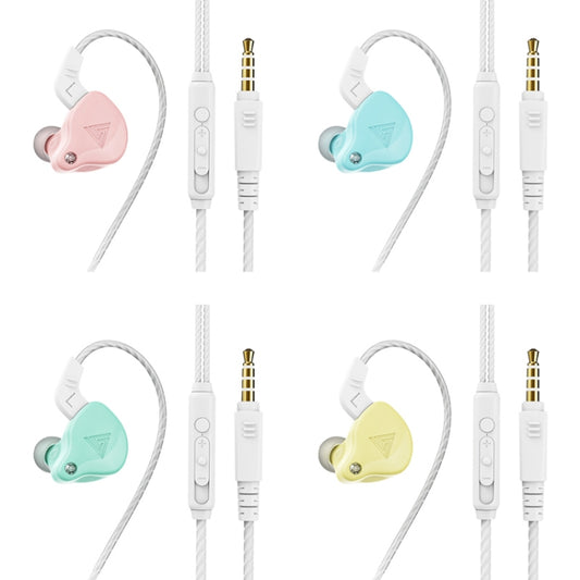 QKZ AK6-X 3.5mm In-Ear Wired Subwoofer Sports Earphone with Microphone, Cable Length: About 1.2m(Cherry Blossom Pink) by QKZ