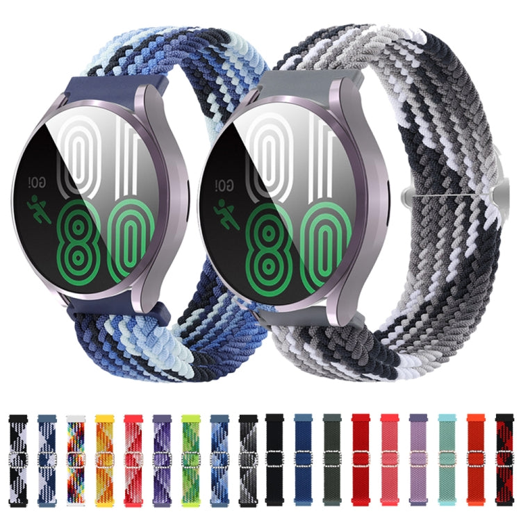 For Garmin Venu/Vivoactive 3 20mm Universal Adjustable Braided Elastic Diamond Buckle Watch Band(Rainbow) by buy2fix