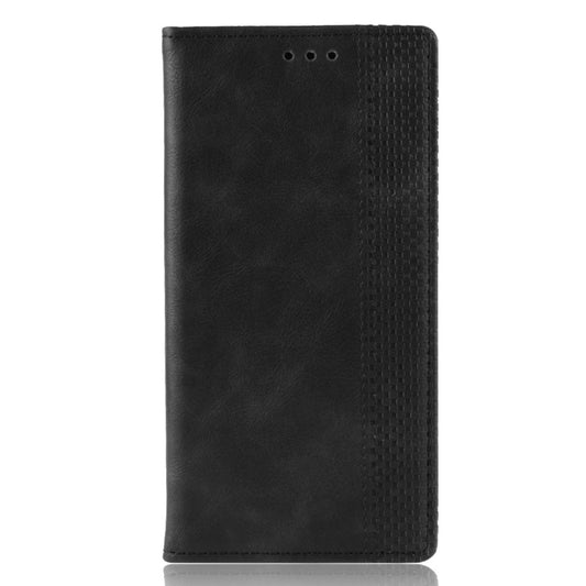 For Oukitel C21 Magnetic Buckle Retro Crazy Horse Texture Horizontal Flip Leather Case with Holder & Card Slots & Photo Frame(Black) by buy2fix