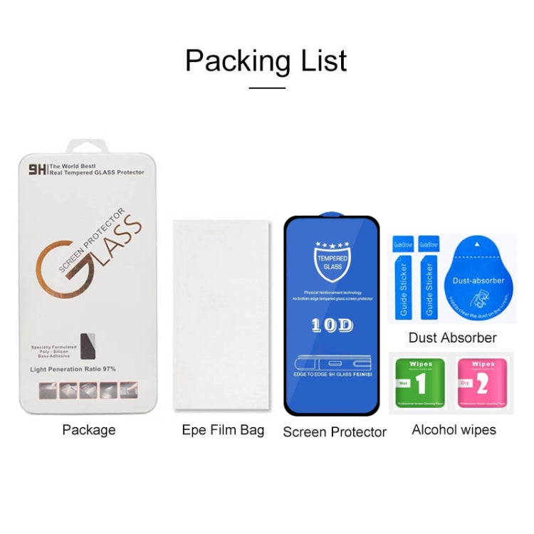 For iPhone 16e / 13 / 13 Pro 9H 10D Full Screen Tempered Glass Screen Protector(Black) by buy2fix