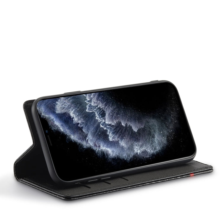 For iPhone 11 Pro Max LC.IMEEKE Carbon Fiber PU + TPU Horizontal Flip Leather Case with Holder & Card Slot & Wallet (Vertical Black) by LC.IMEEKE