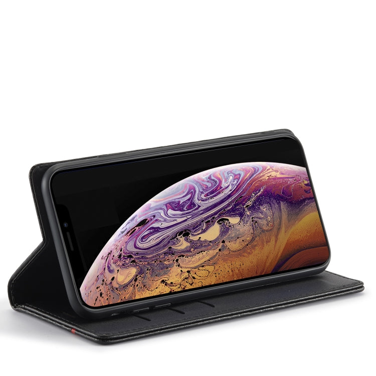 For iPhone XS Max LC.IMEEKE Carbon Fiber PU + TPU Horizontal Flip Leather Case with Holder & Card Slot & Wallet(Horizontal Black) - More iPhone Cases by LC.IMEEKE | Online Shopping UK | buy2fix